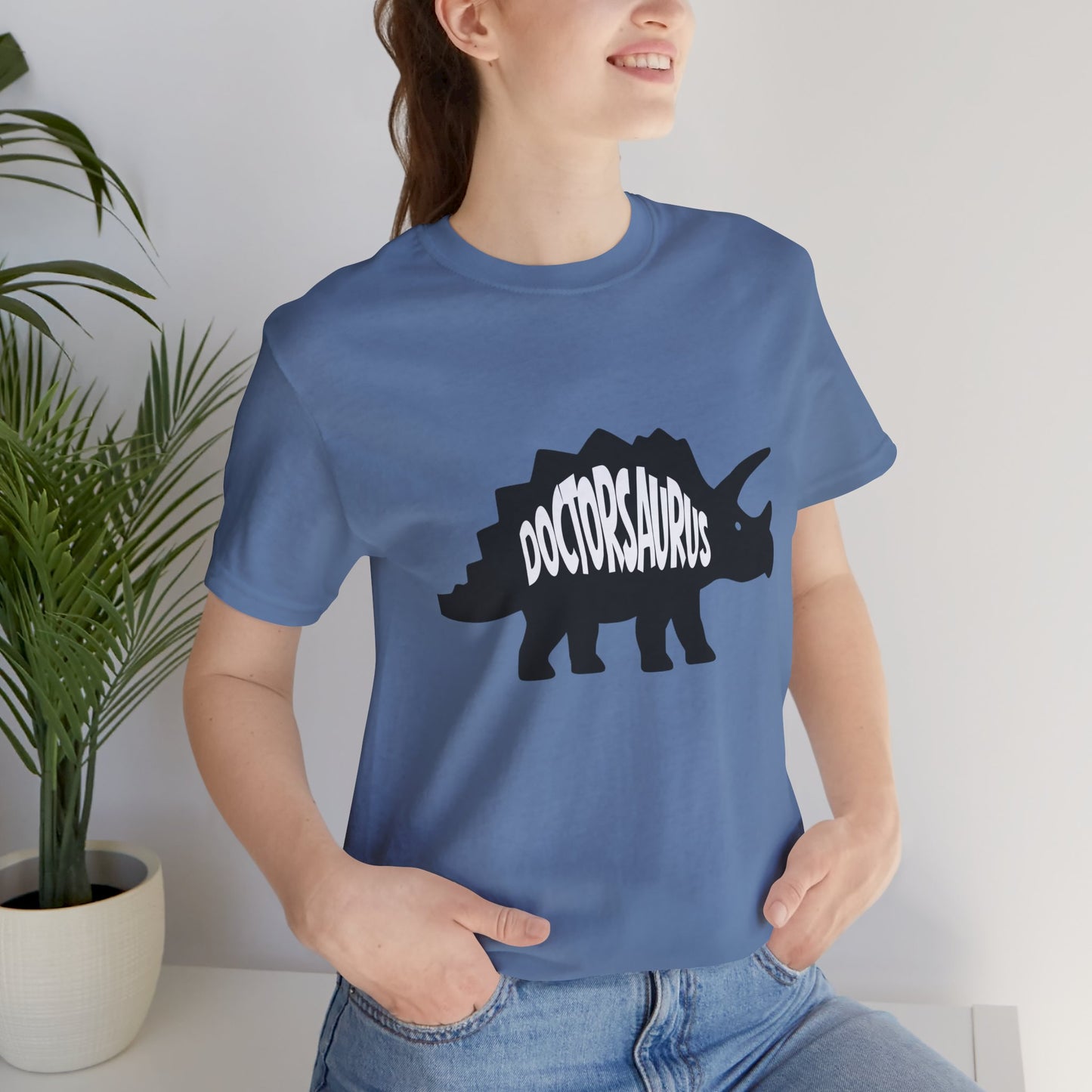 Doctorsaurus Triceratops Unisex Tee, Medical PhD Student Gift, Doctor Graduation Shirt - Medical Art Apparel