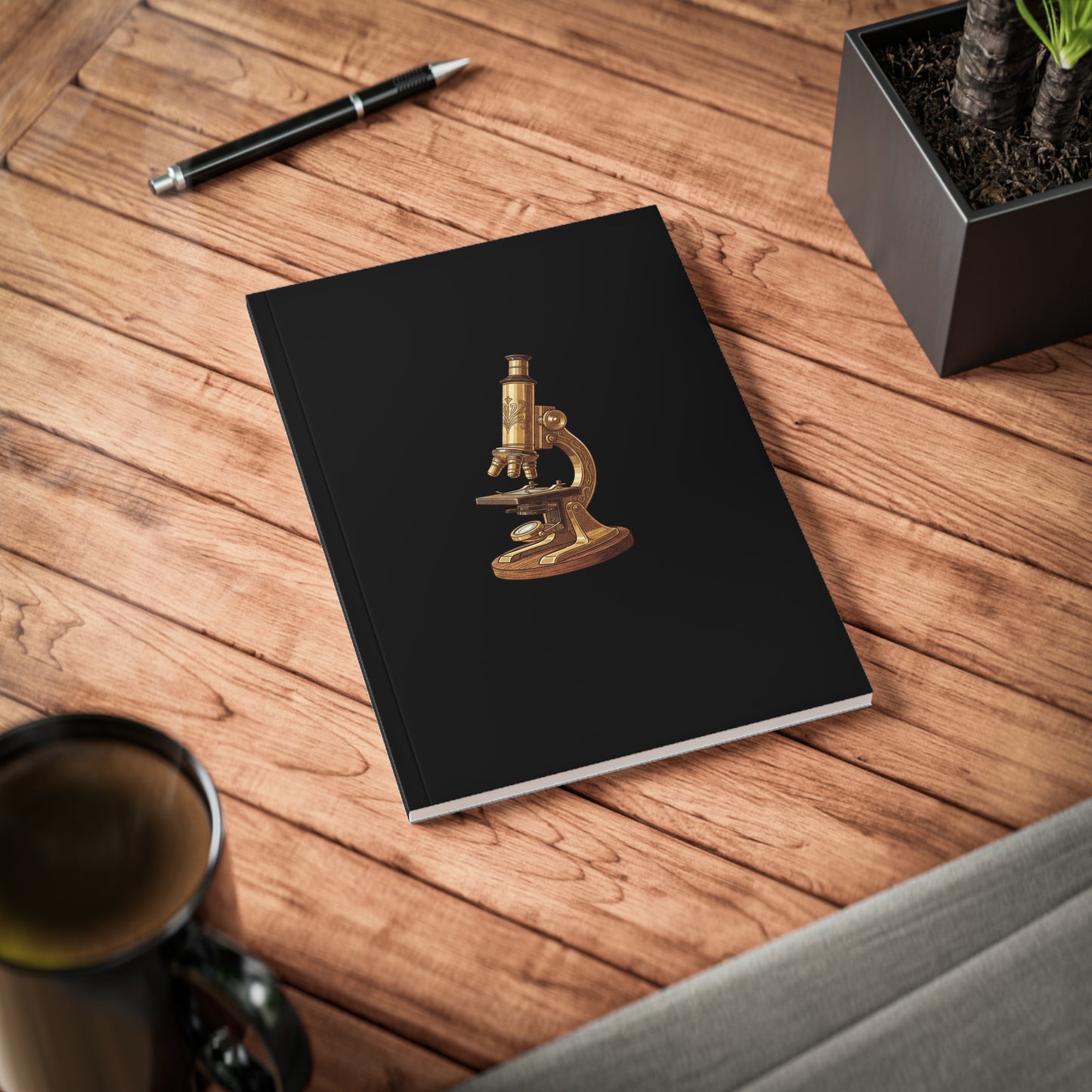 Vintage Microscope Notebook unique science professional diary