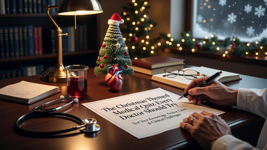 Professional header image for list-based article: The Christmas Themed Medical Quiz Every Doctor Should Try
