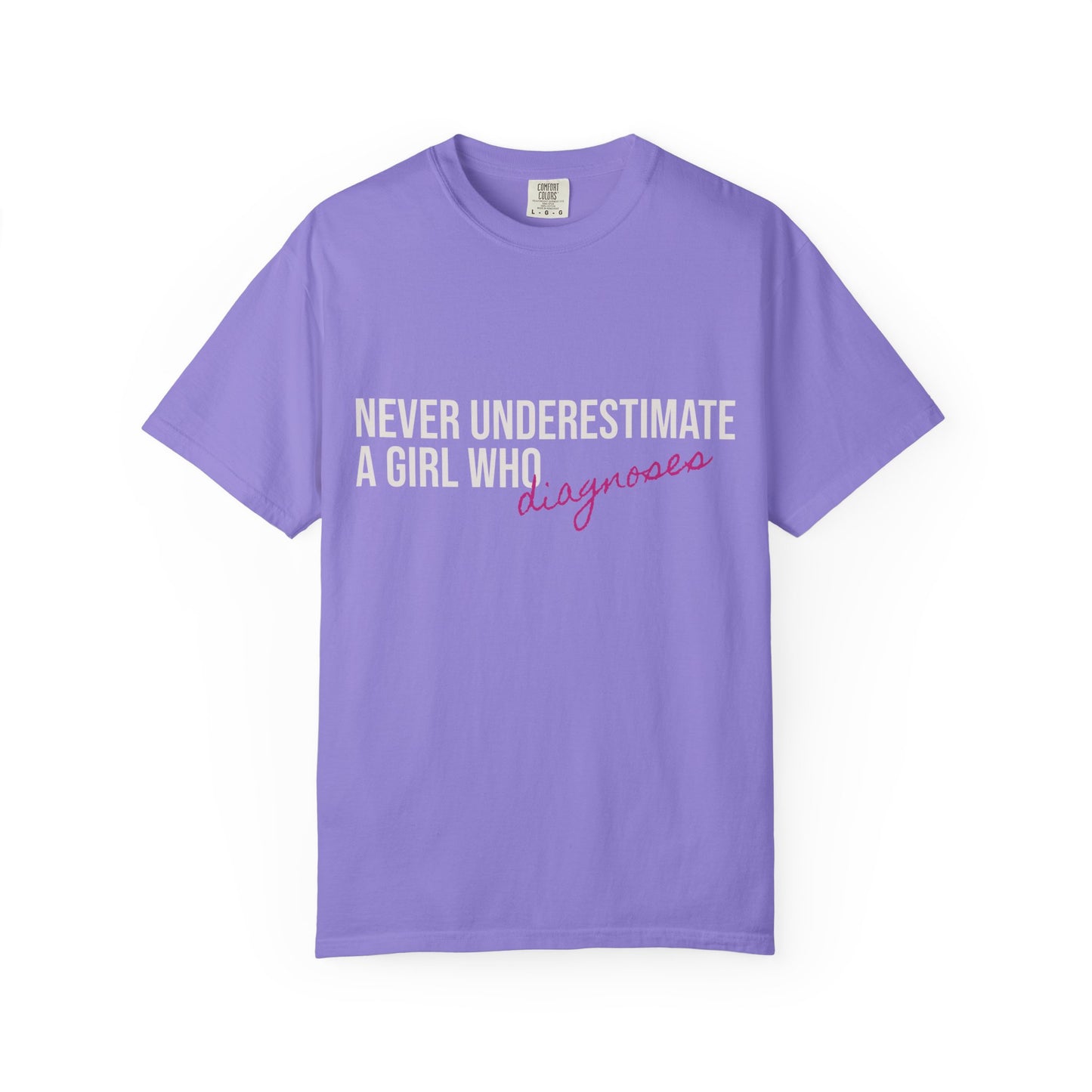 Never Underestimate a Girl Who Diagnoses Tee unique healthcare shirt