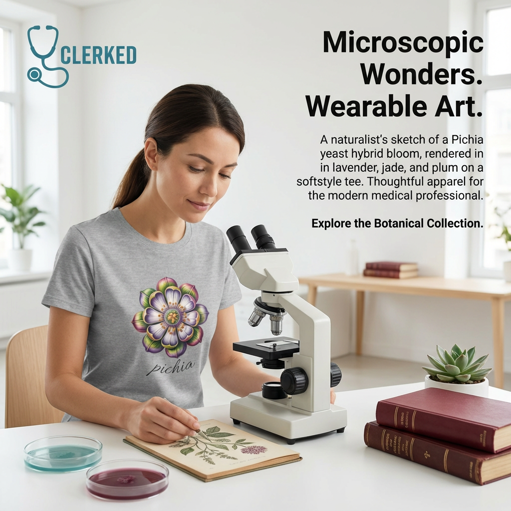 Botanical Pichia Hybrid Tee unique biology student gift