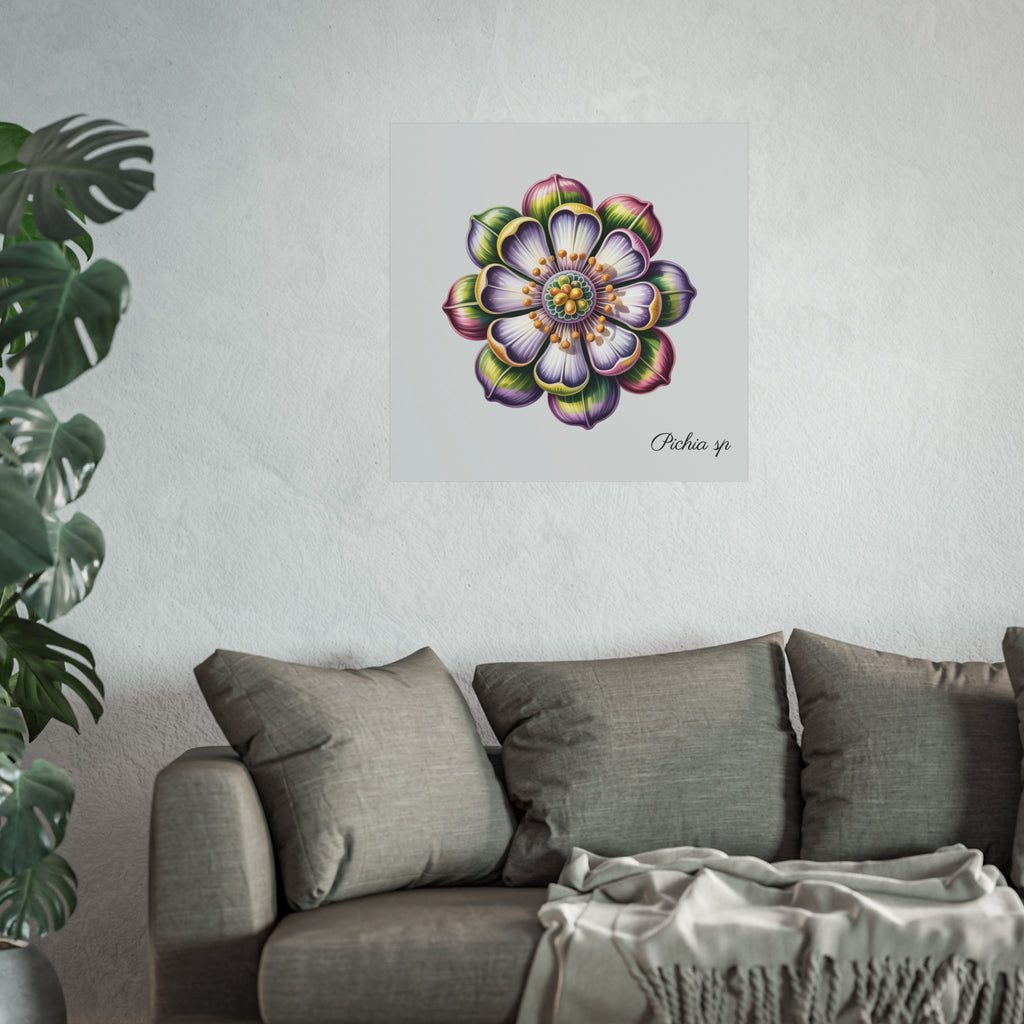 Botanical Pichia Imaginary Microbiology Fine Art Poster