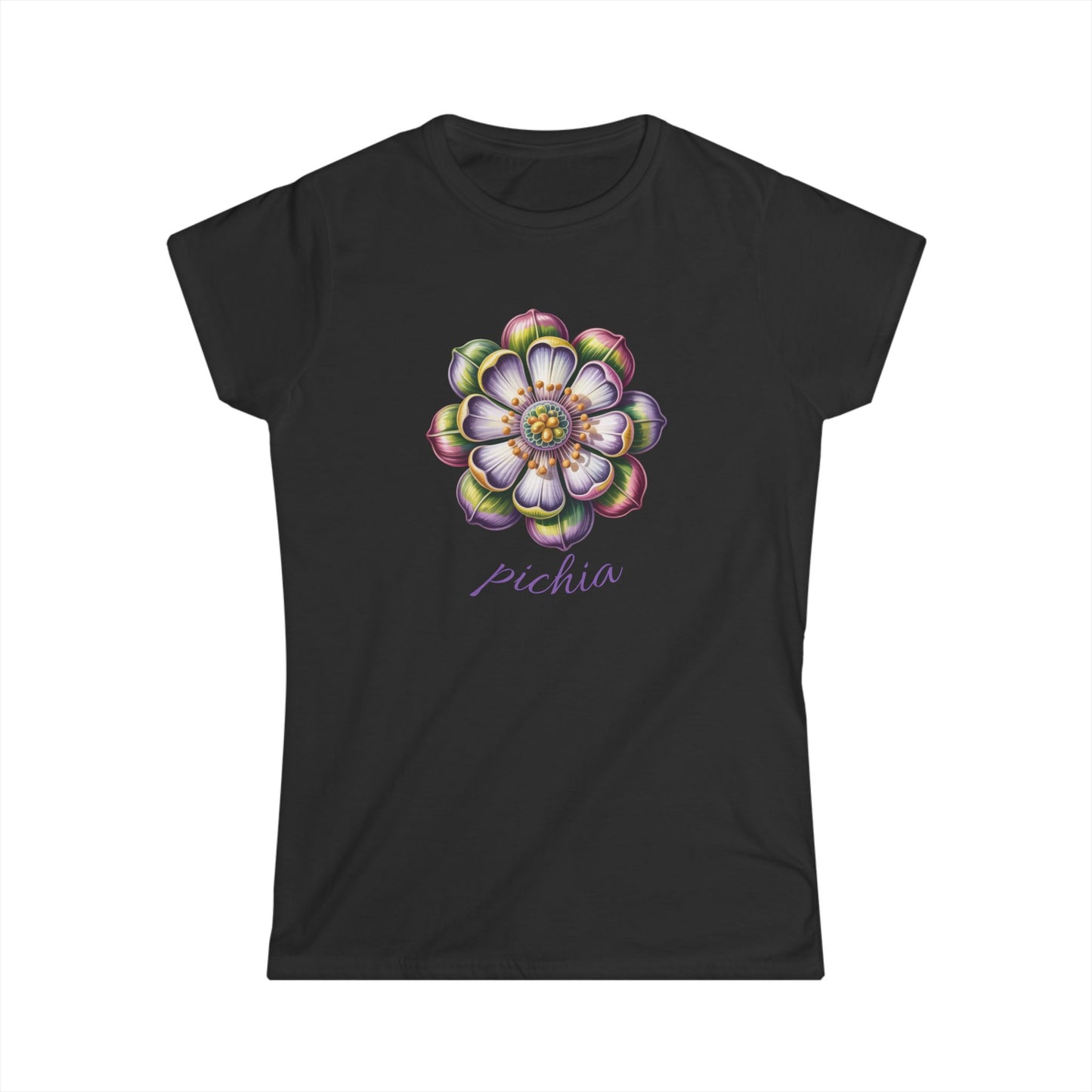 Botanical Pichia Hybrid Tee Yeast Bloom illustration detail 2