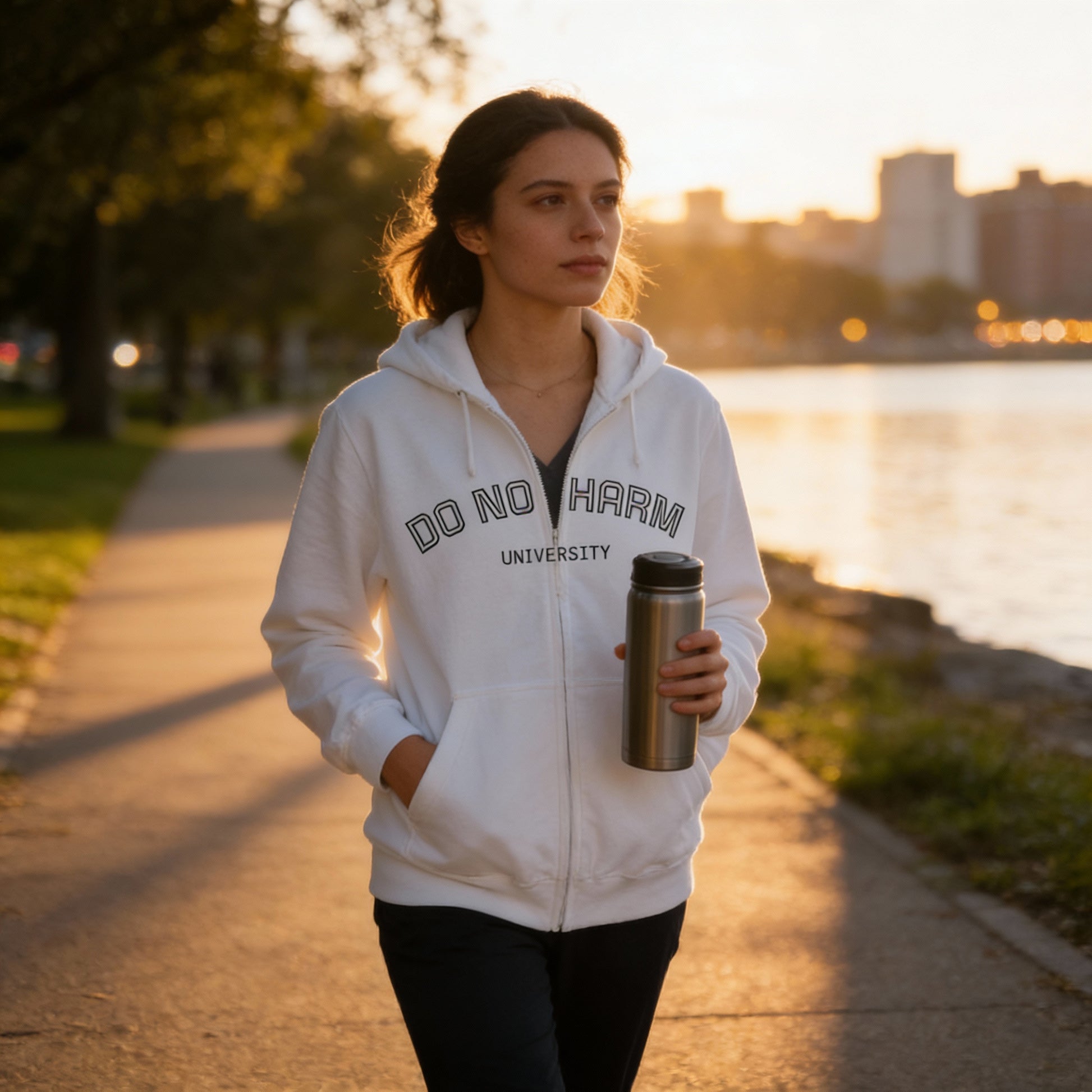 Do No Harm University Zip Hoodie unique doctor appreciation hoodie