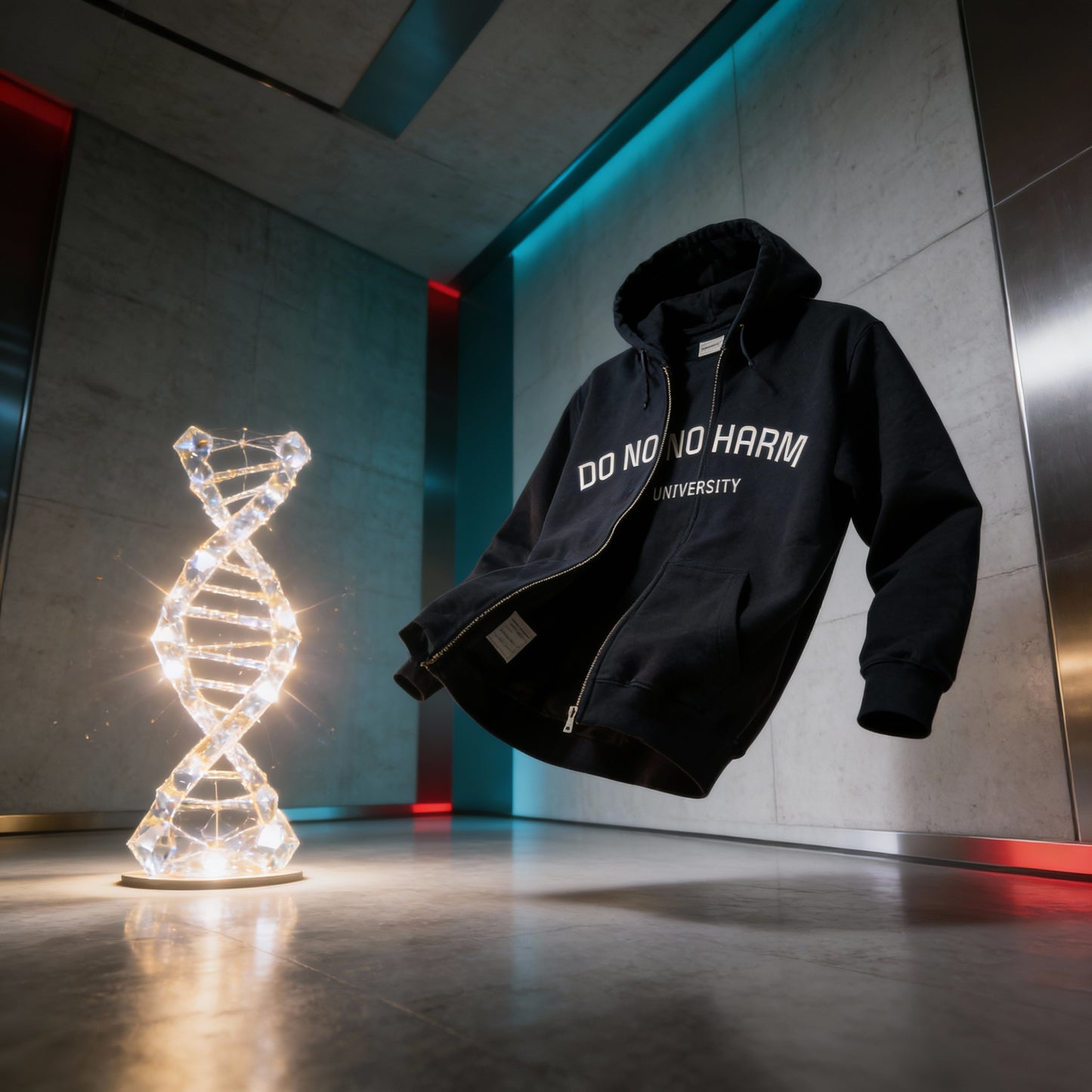 Do No Harm University Zip Hoodie unique healthcare staff apparel