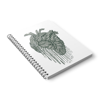 Botanical Heart Spiral Notebook unique medical career notebook