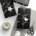 Wrapping Paper — Black Script “Sealed & Celebrated” Gift Wrap