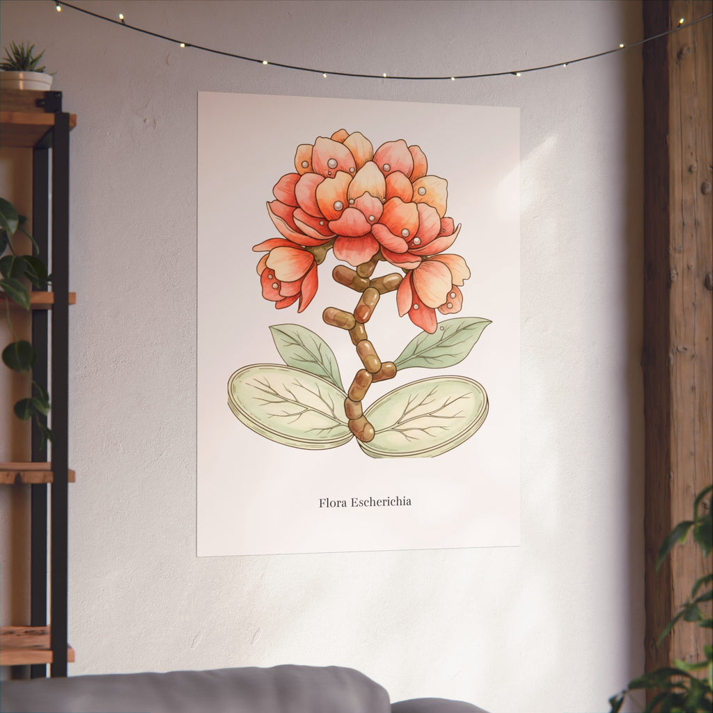 Botanical Escherichia Imaginary Microbiology Fine Art Poster