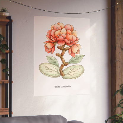 Botanical Escherichia Imaginary Microbiology Fine Art Poster