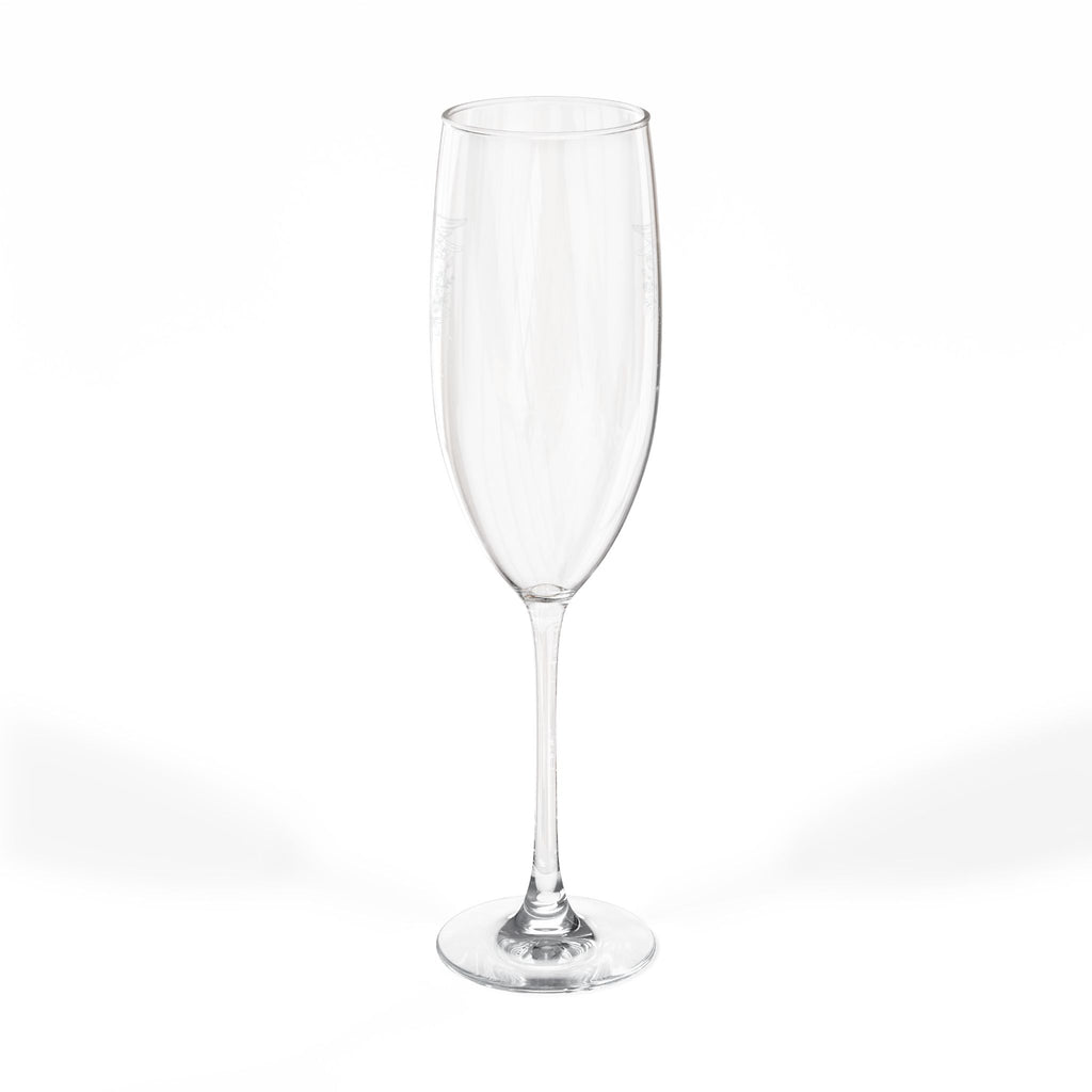 Graduation Champagne Flute  Caduceus Engraved