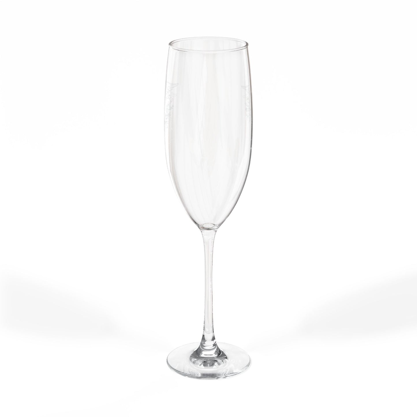 Caduceus  Delicate Engraved 8oz Champagne Flute