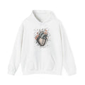 Anatomical Heart Floral Clerked Hoodie art of medicine apparel