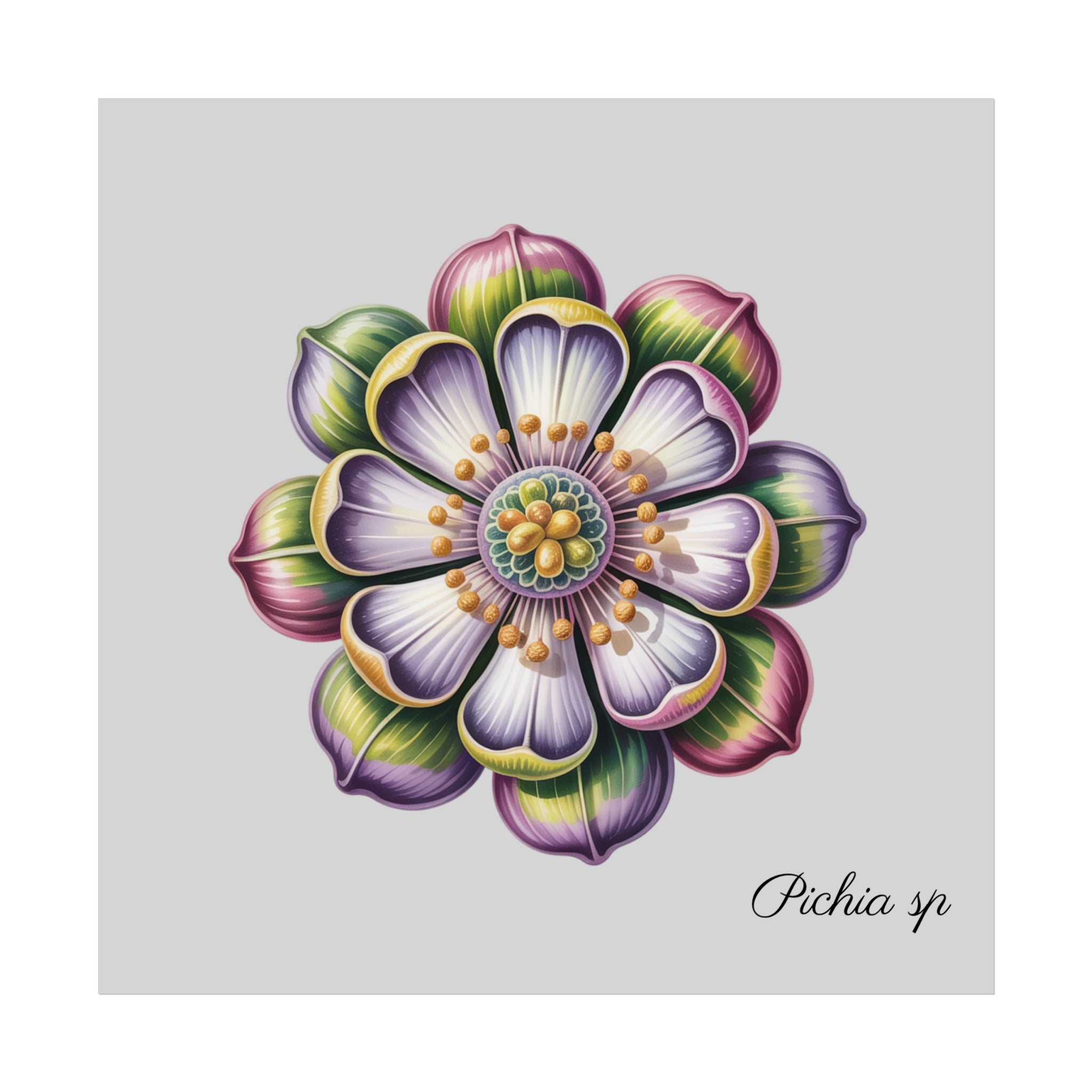 Botanical Pichia Imaginary Microbiology Fine Art Poster