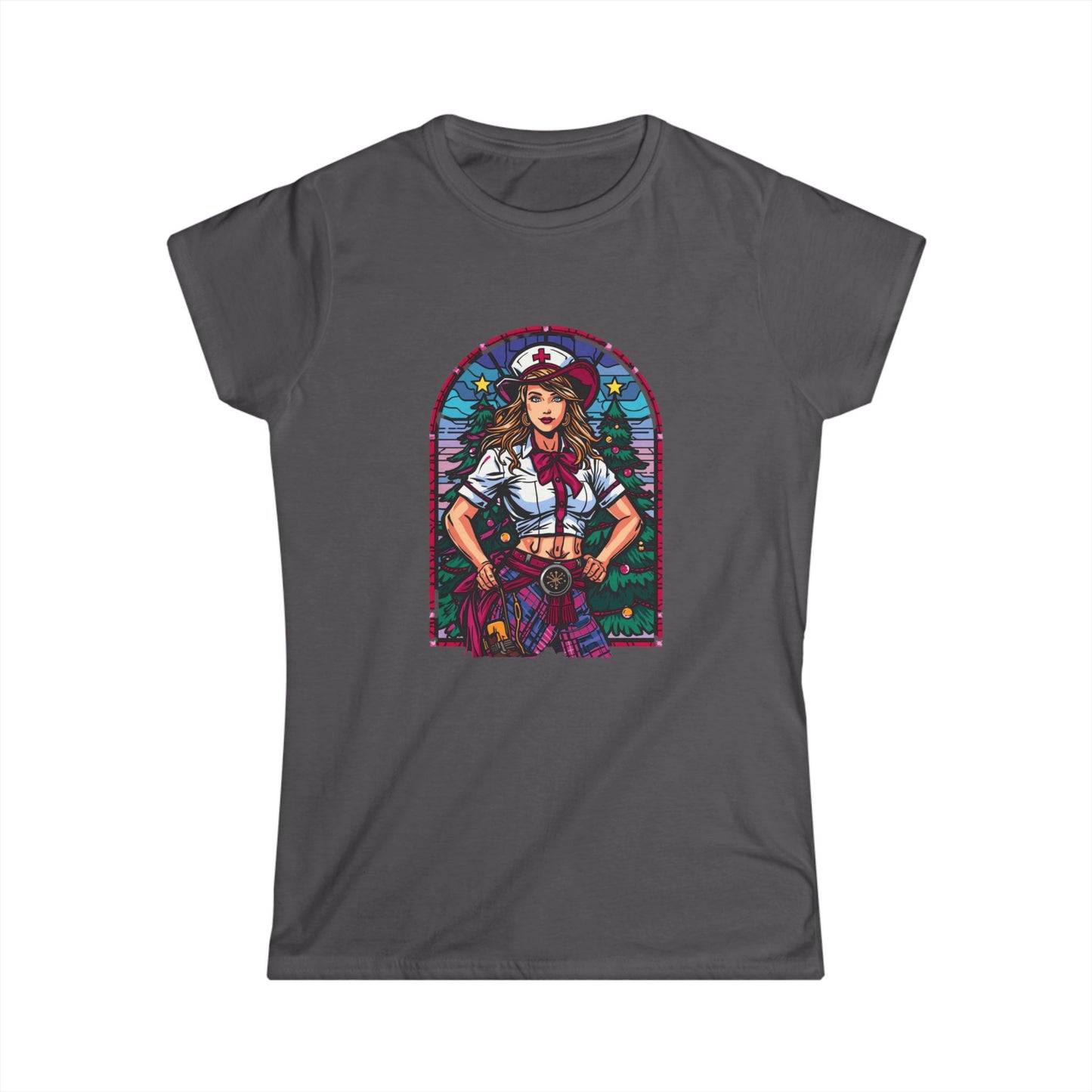 Cowgirl Nurse Christmas Tee medical themed festive shirt