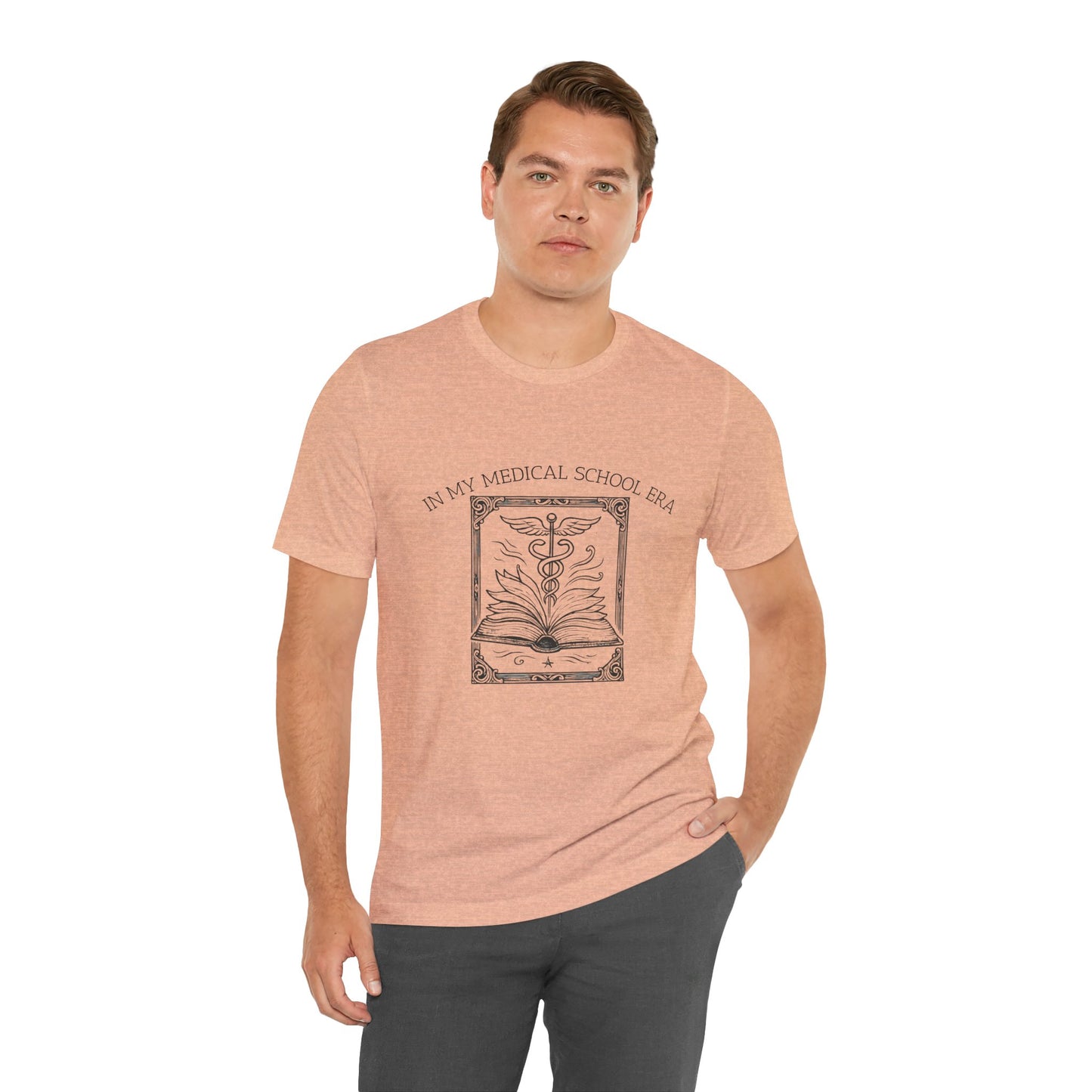 In My Medical School Era Caduceus Book Illustration Tee | Medical Student Shirt - Medical Art Apparel