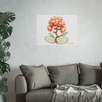 Botanical Escherichia Imaginary Microbiology Fine Art Poster