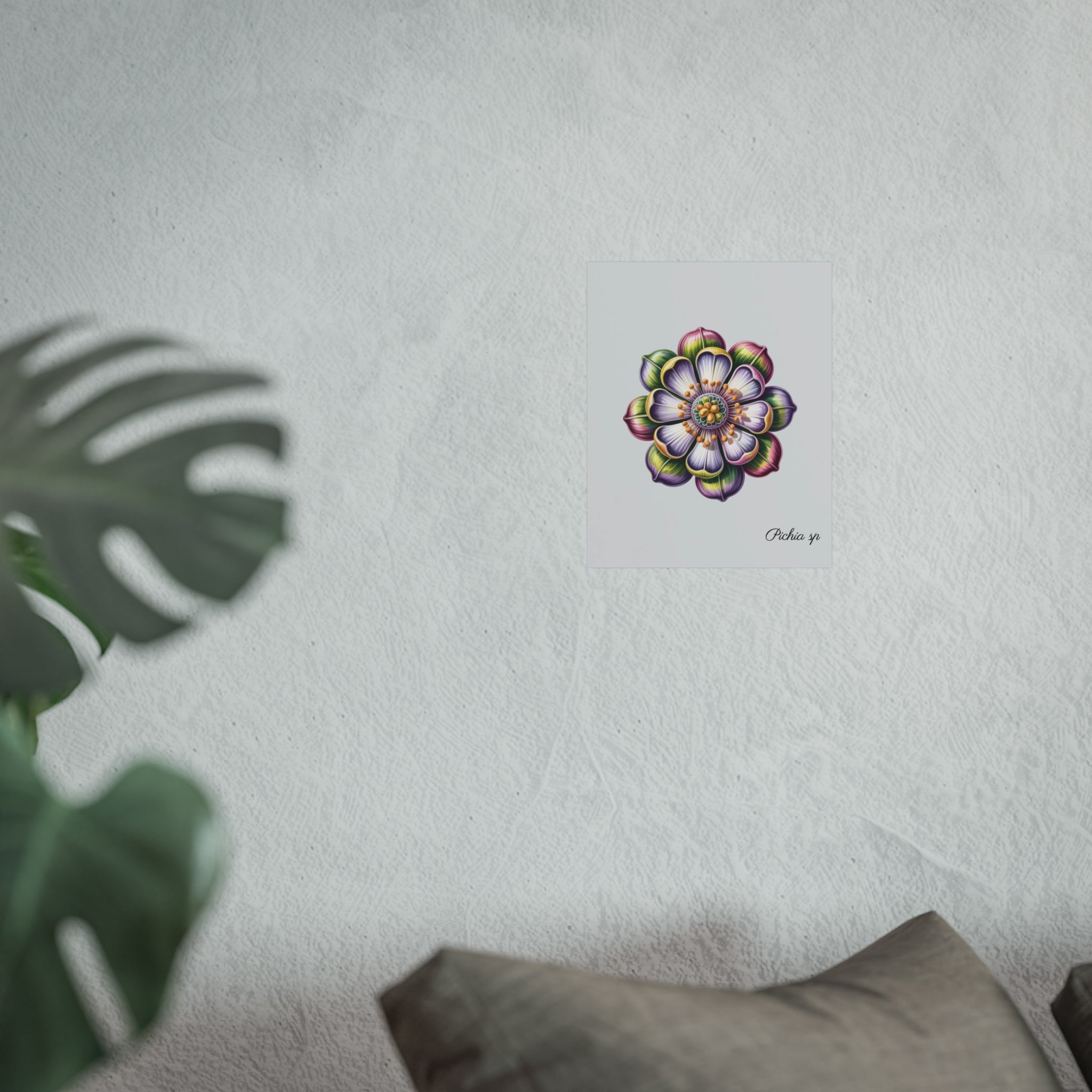 Botanical Pichia Imaginary Microbiology Fine Art Poster