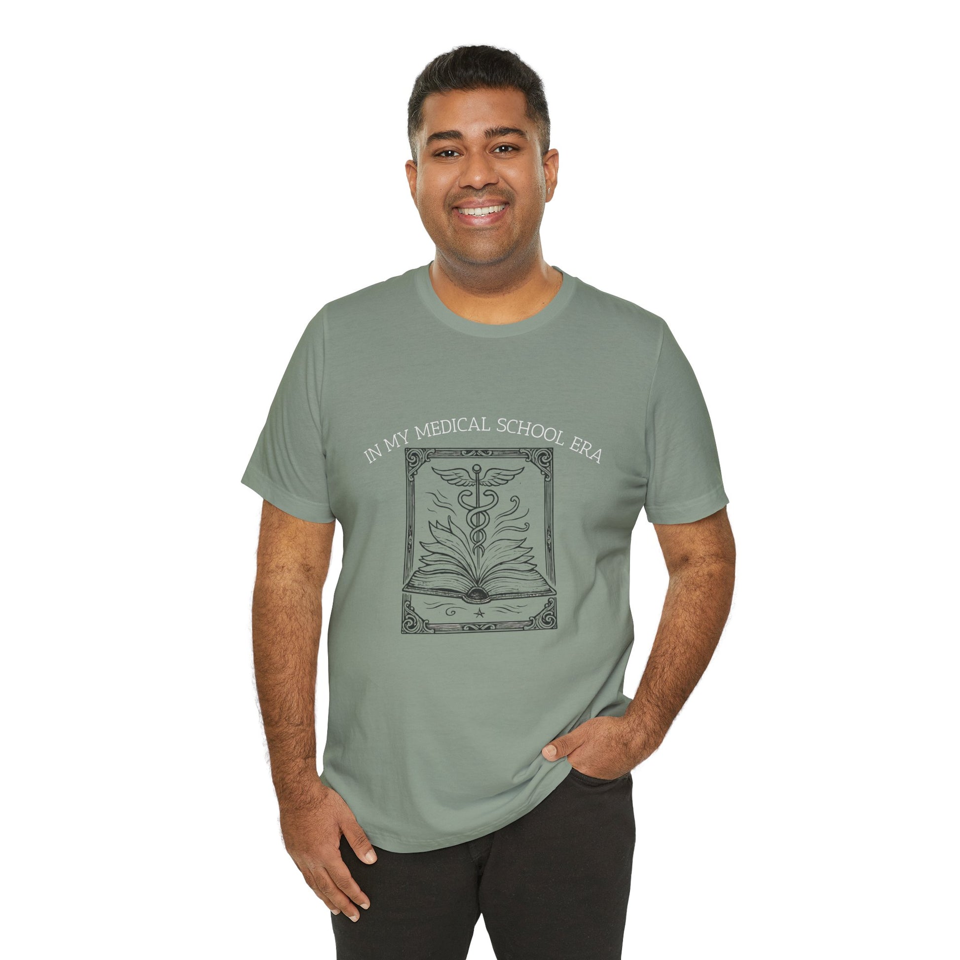 In My Medical School Era Caduceus Book Illustration Tee Art of Medicine 5