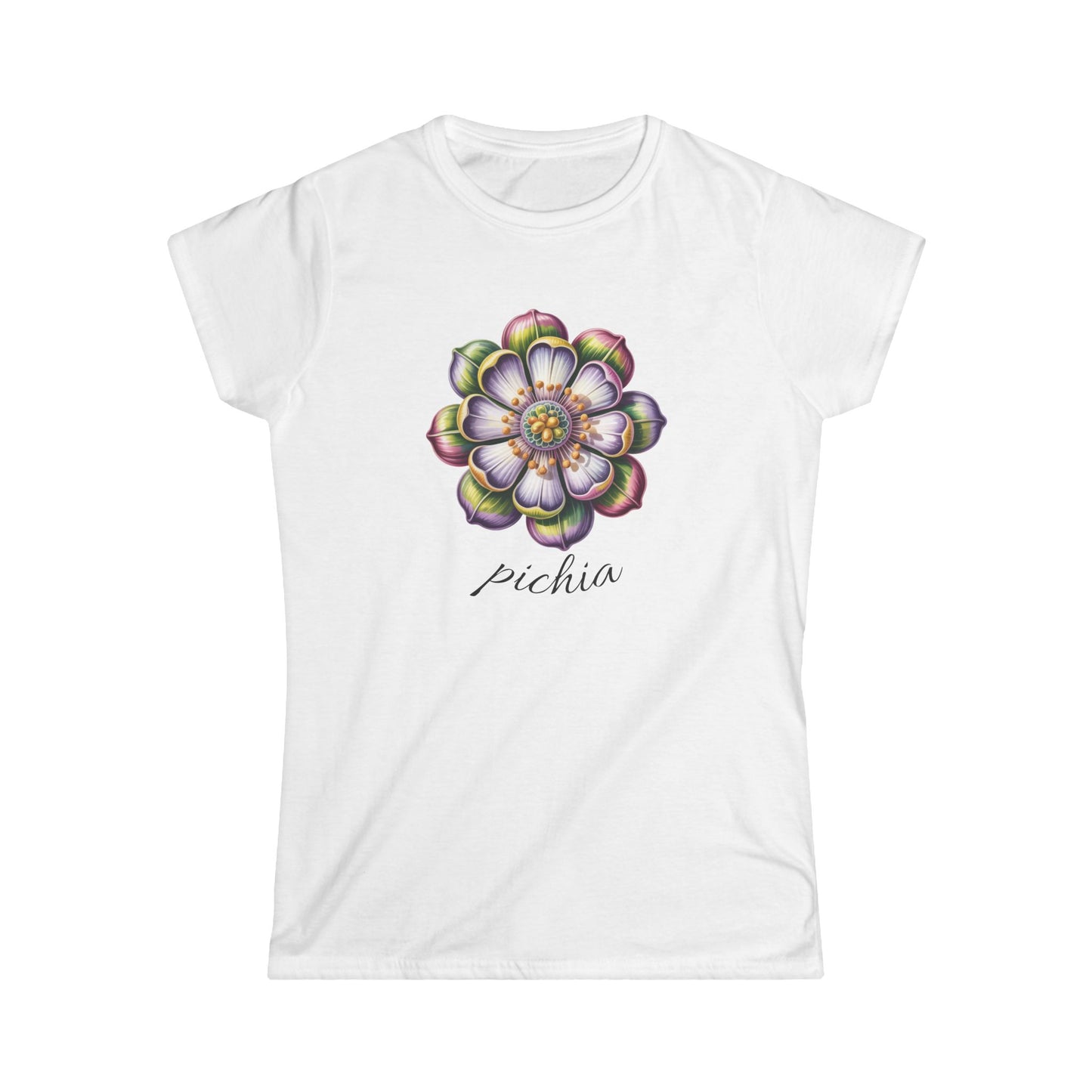 Botanical Pichia Hybrid Tee Yeast Bloom illustration detail