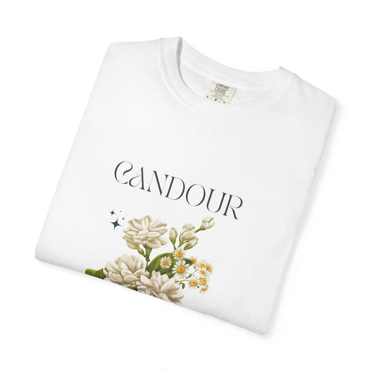 Candour Floral T-Shirt — Vintage White Rose Graphic Tee - Medical Art Apparel