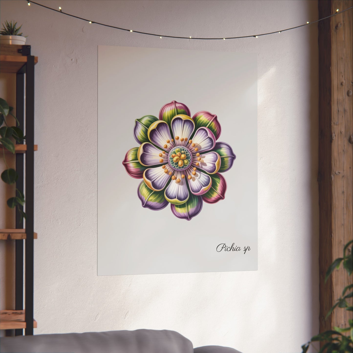 Botanical Pichia Imaginary Microbiology Fine Art Poster