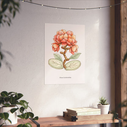 Botanical Escherichia Imaginary Microbiology Fine Art Poster