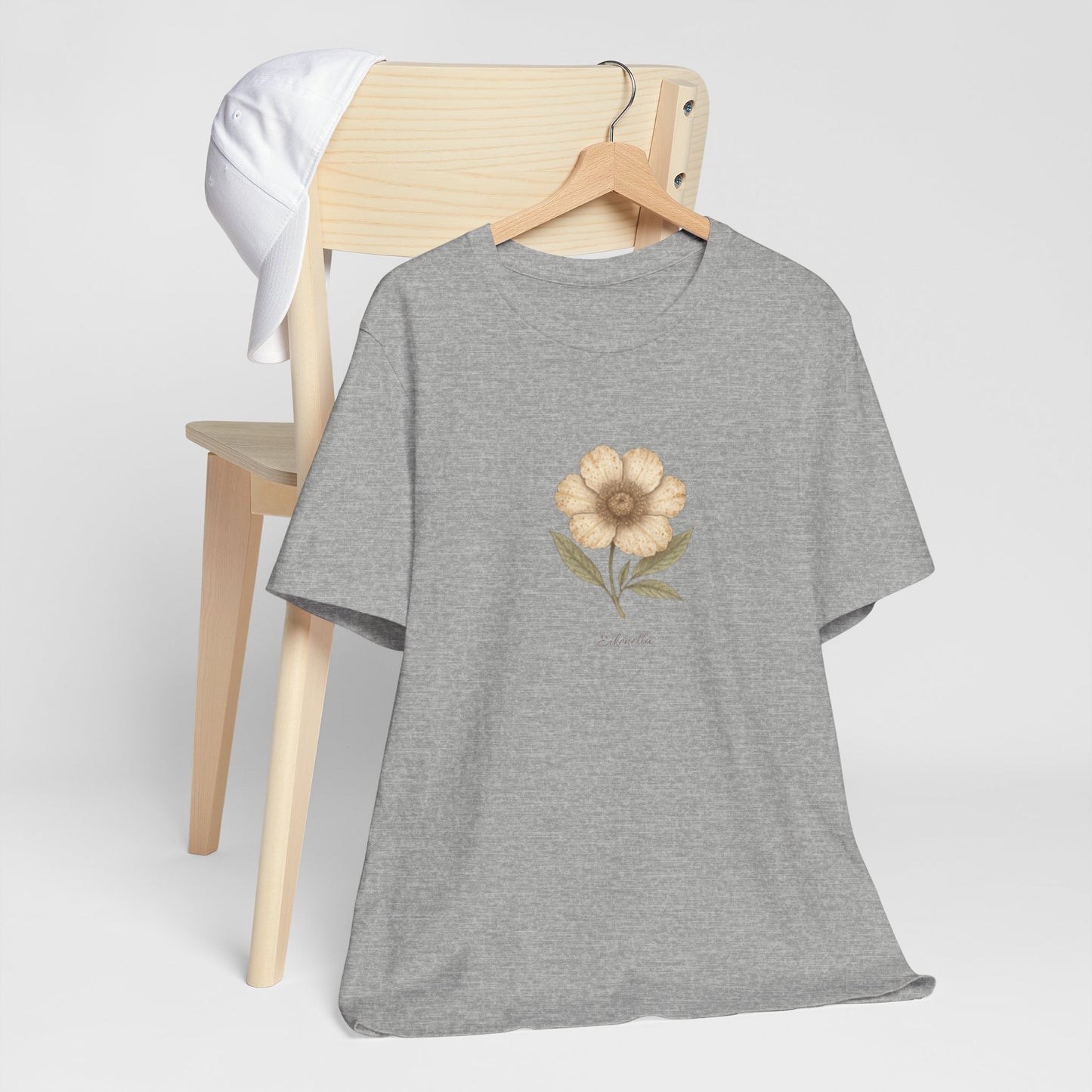 Botanical Microbiology Unisex Tee - Eikenella Corrodens Imaginary Flower Design - Medical Art Apparel