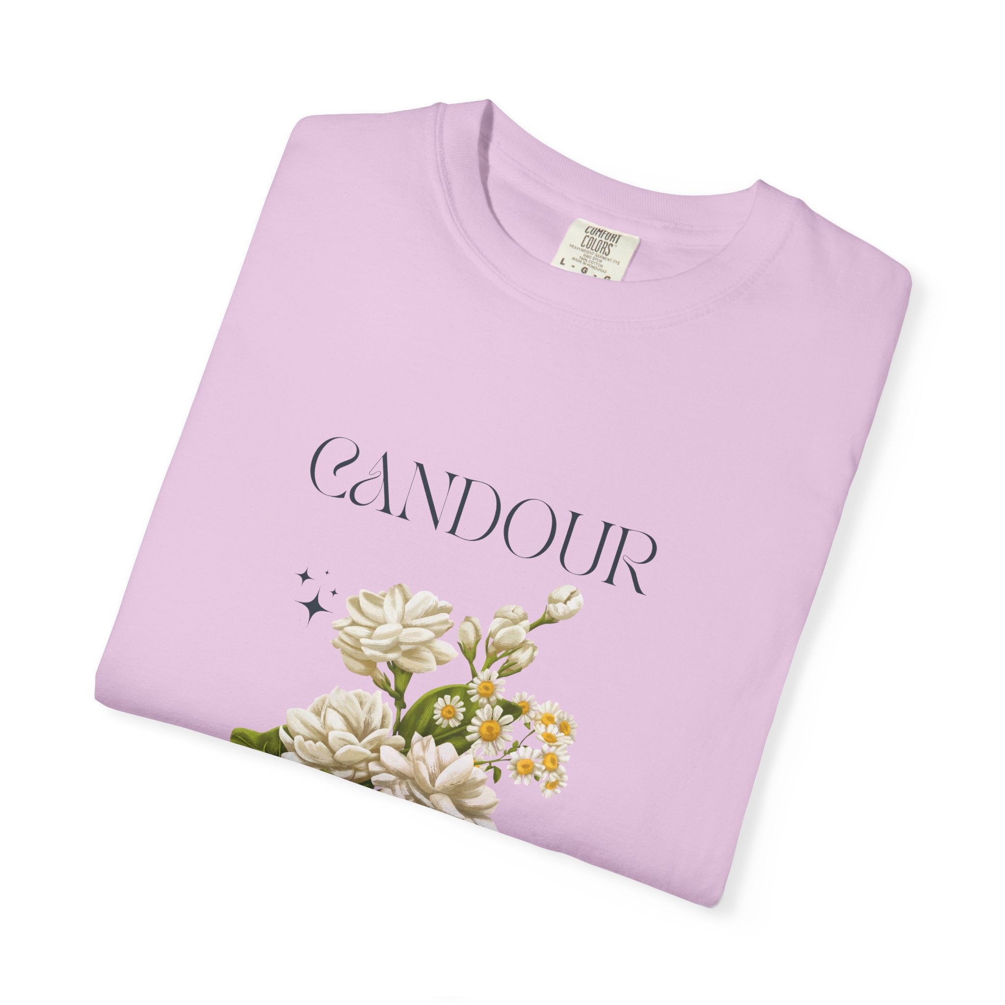 Candour Floral T-Shirt — Vintage White Rose Graphic Tee - Medical Art Apparel