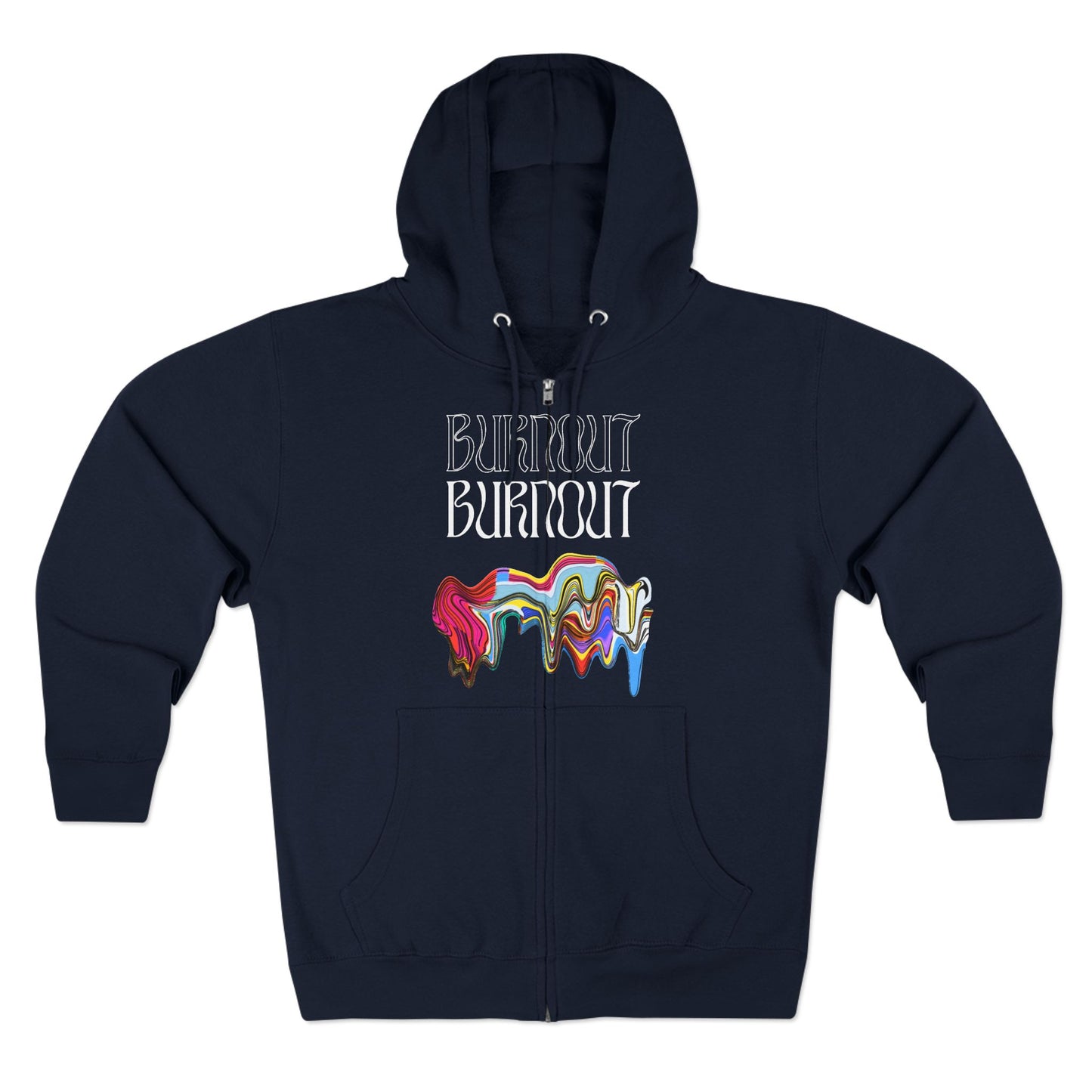 Burnout Zip Hoodie unique medical art streetwear hoodie