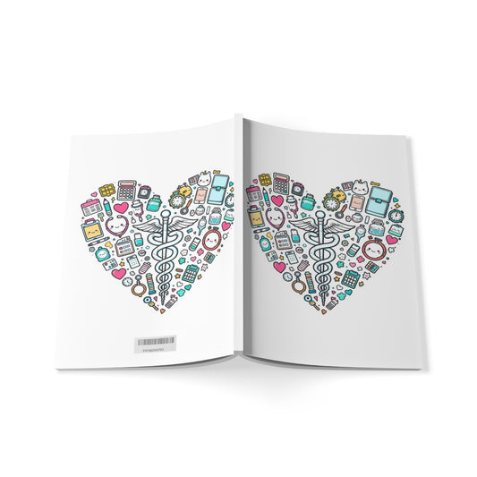 Heart Happy Caduceus Notebook medical graduation gift journal