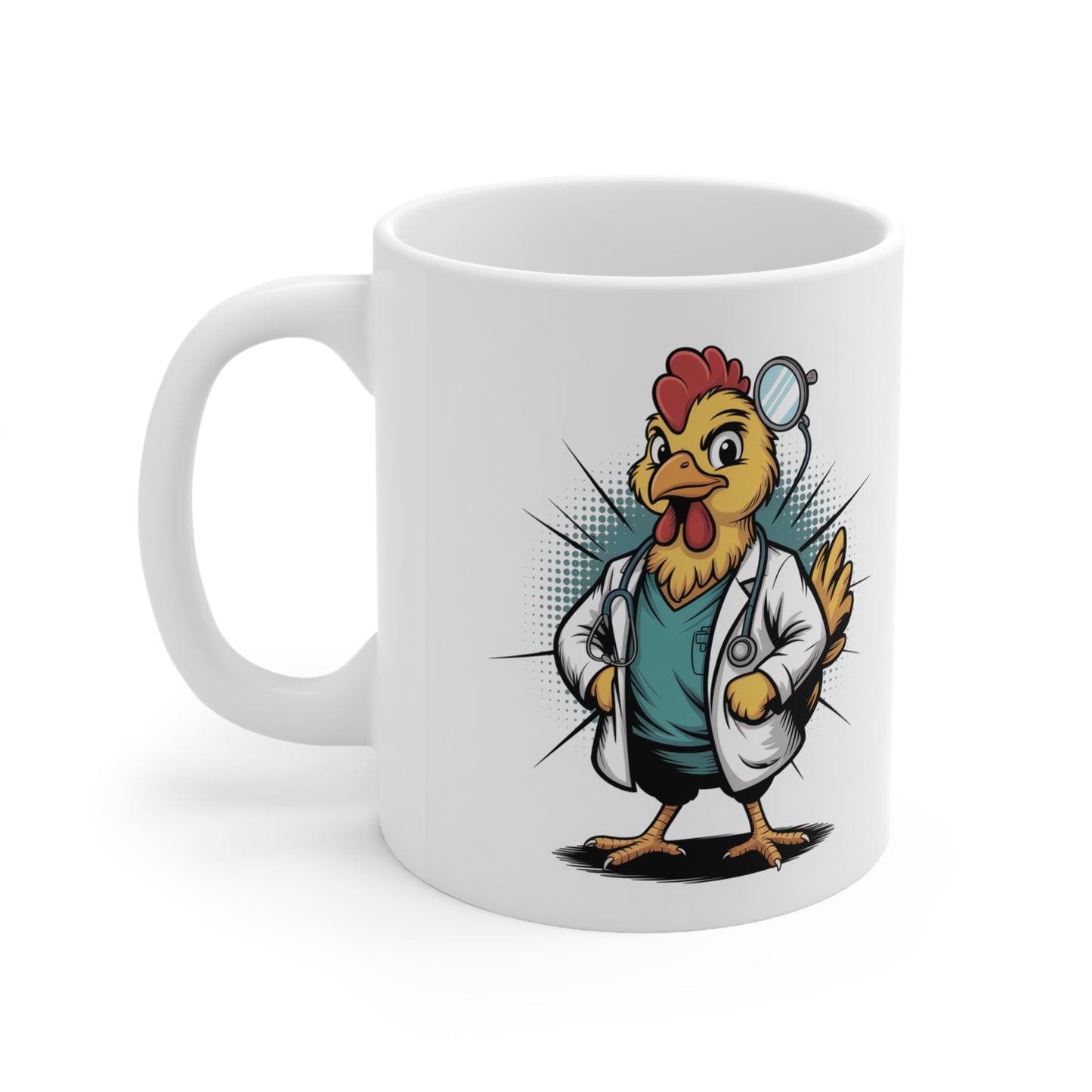 The Freshly Hatched Doctor Mug cute medical gift detail