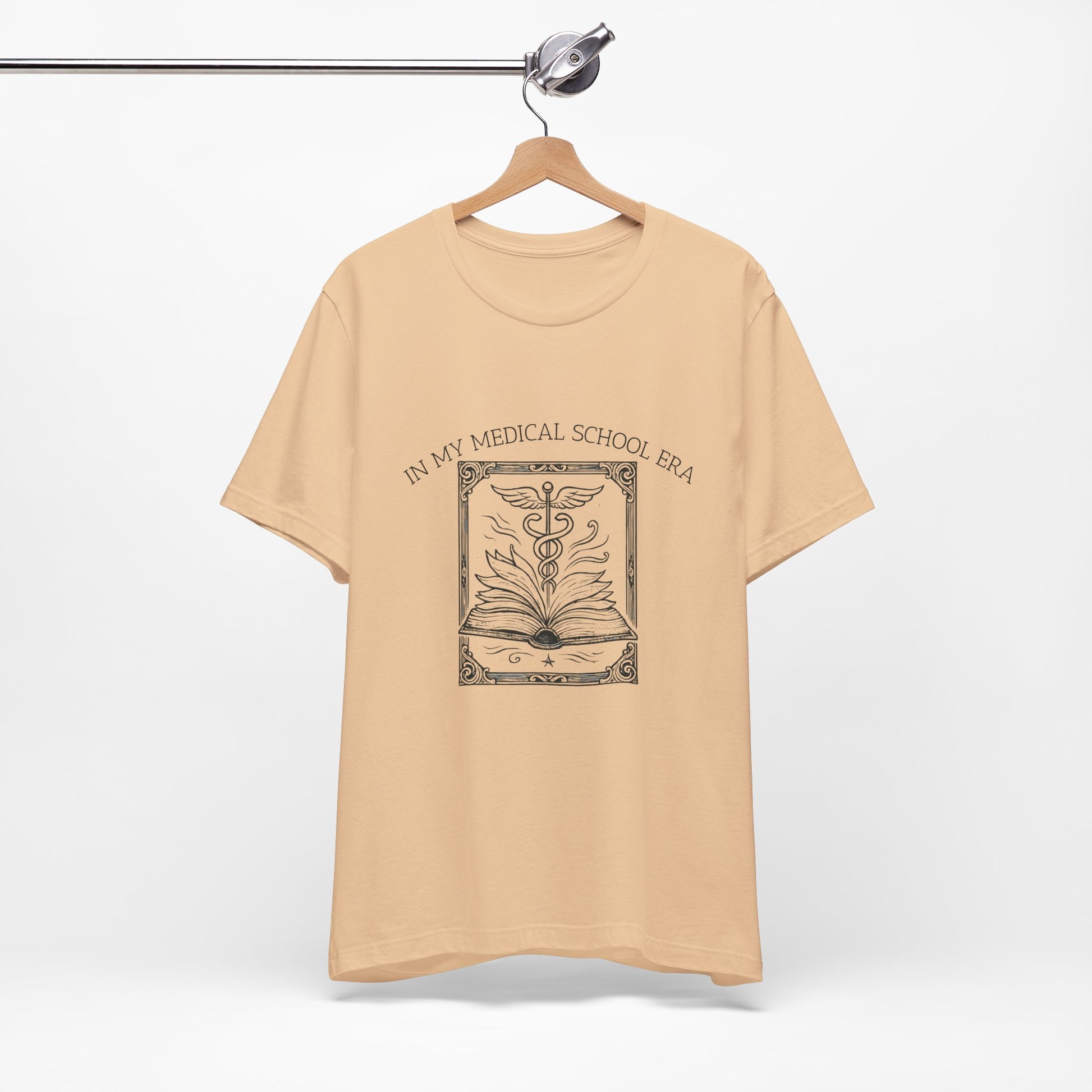 In My Medical School Era Caduceus Book Illustration Tee | Medical Student Shirt - Medical Art Apparel