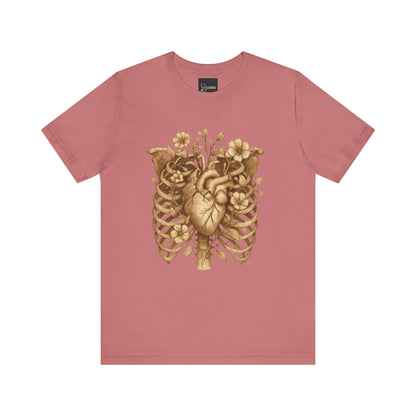 Anatomy Botanical Heart Sepia Tee healthcare career style shirt