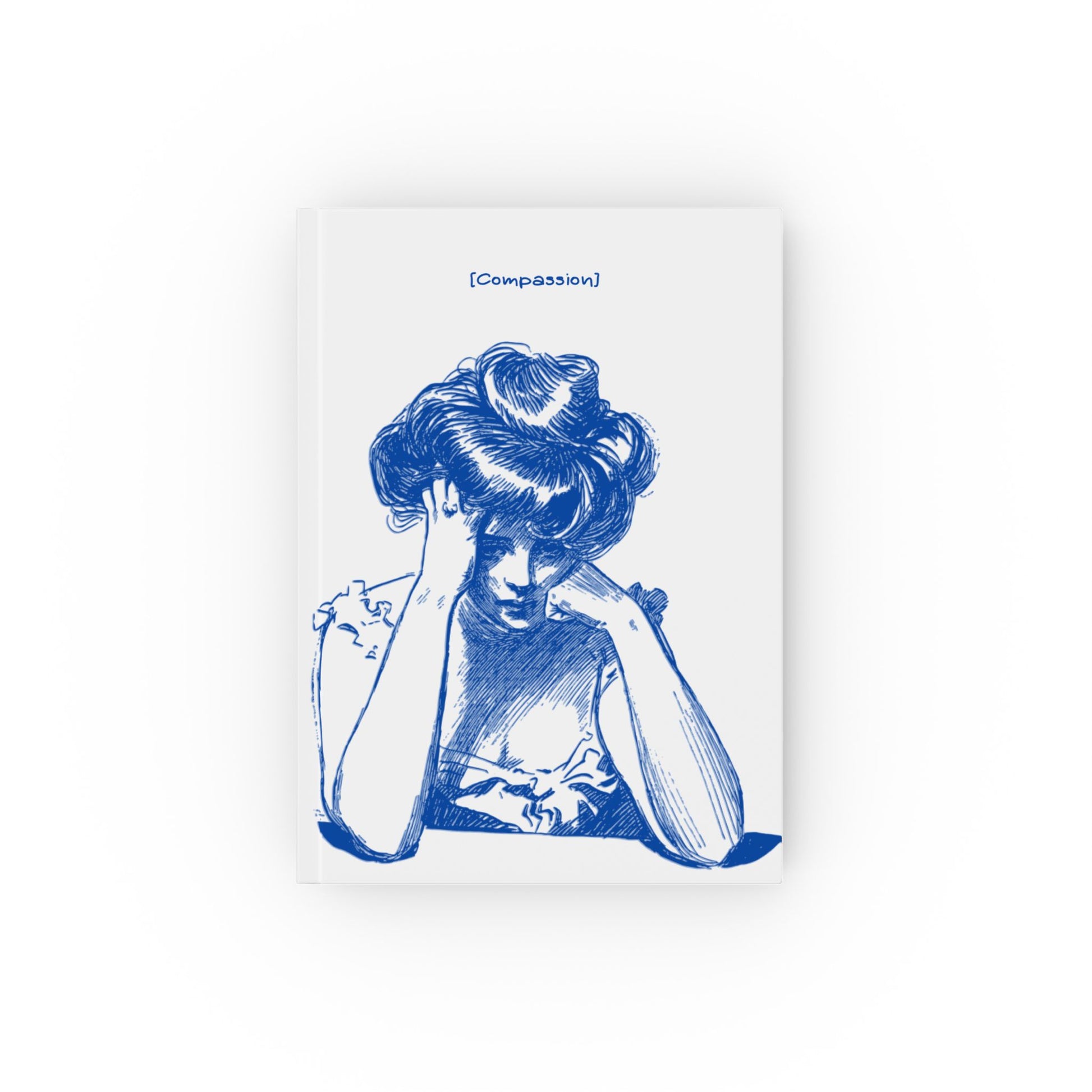 Blue Vintage Sketch Compassion Notebook unique doctor gratitude journal