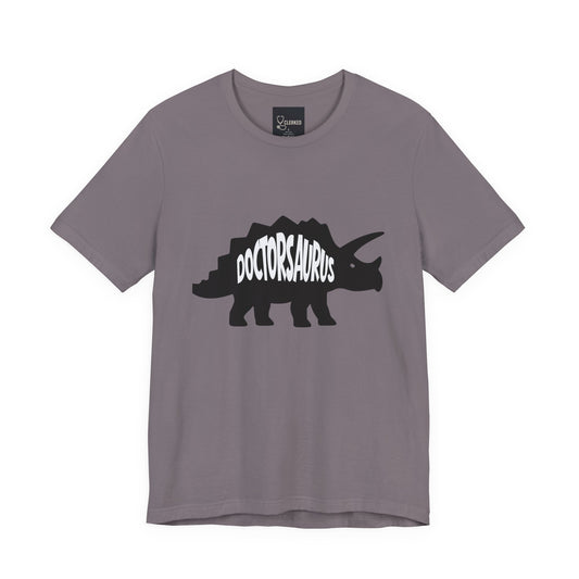 Doctorsaurus Triceratops Unisex Tee, Medical PhD Student Gift, Doctor Graduation Shirt - Medical Art Apparel