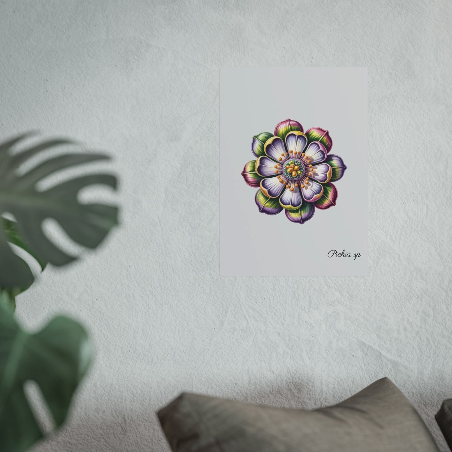 Botanical Pichia Imaginary Microbiology Fine Art Poster