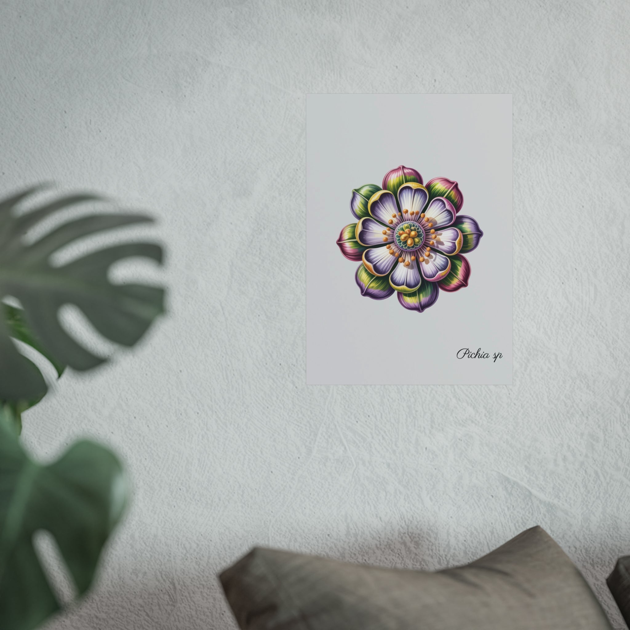 Botanical Pichia Imaginary Microbiology Fine Art Poster