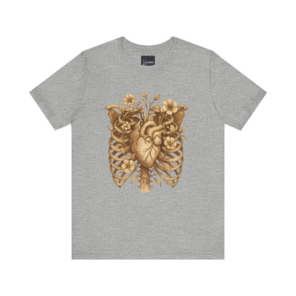 Anatomy Botanical Heart Sepia Tee unique medical career apparel