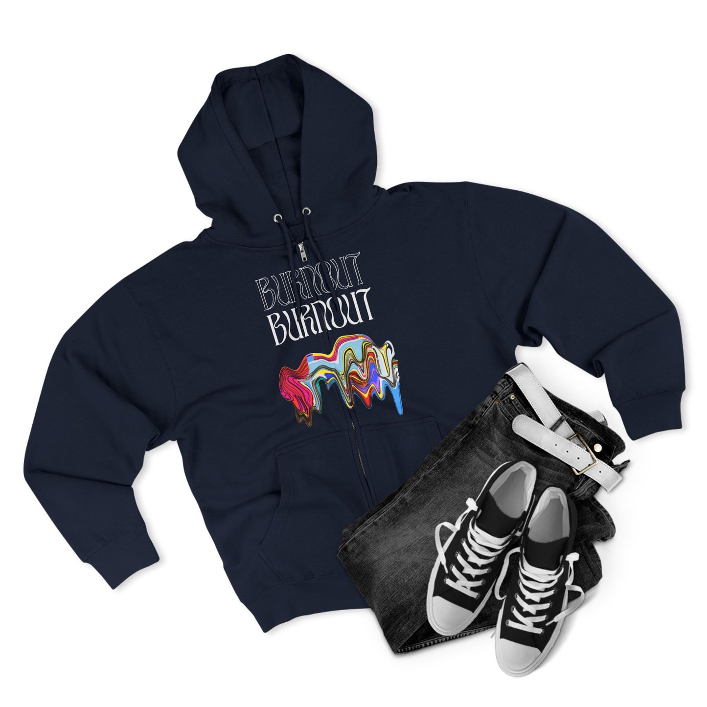 Burnout Zip Hoodie Art of Medicine streetwear 4