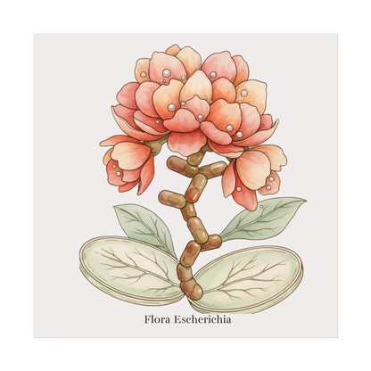 Botanical Escherichia Imaginary Microbiology Fine Art Poster