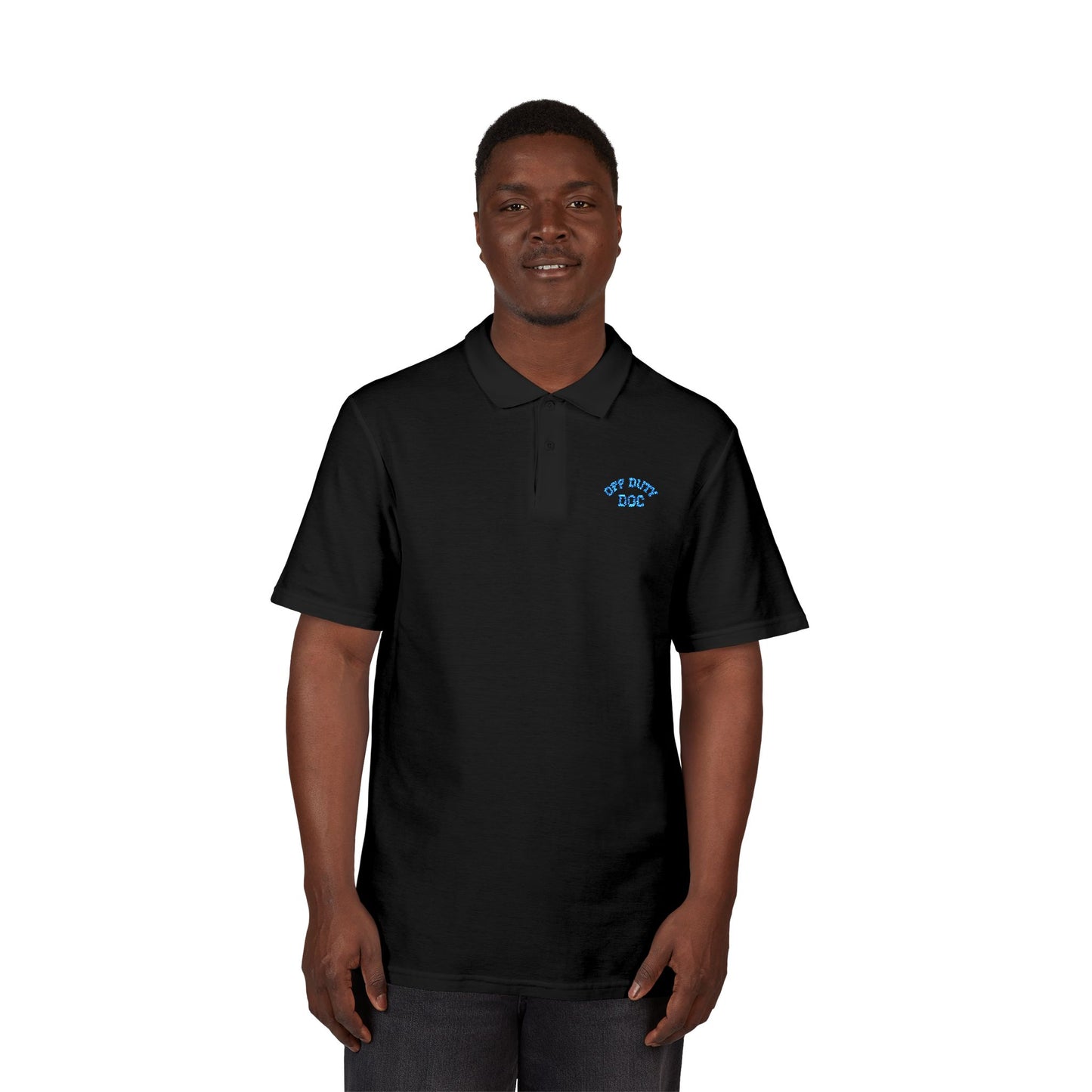 Embroidered "Off Duty" Polo Shirt