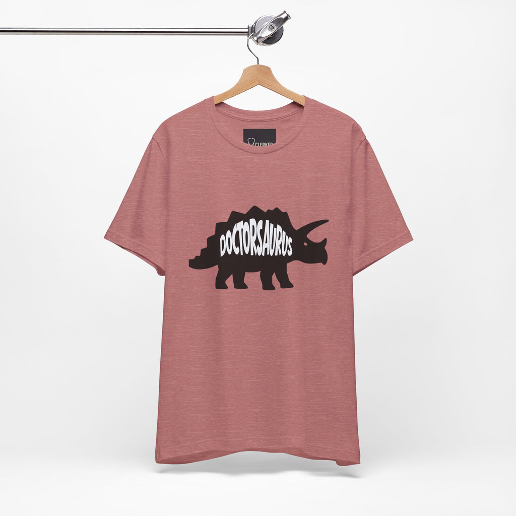 Doctorsaurus Triceratops Unisex Tee, Medical PhD Student Gift, Doctor Graduation Shirt - Medical Art Apparel