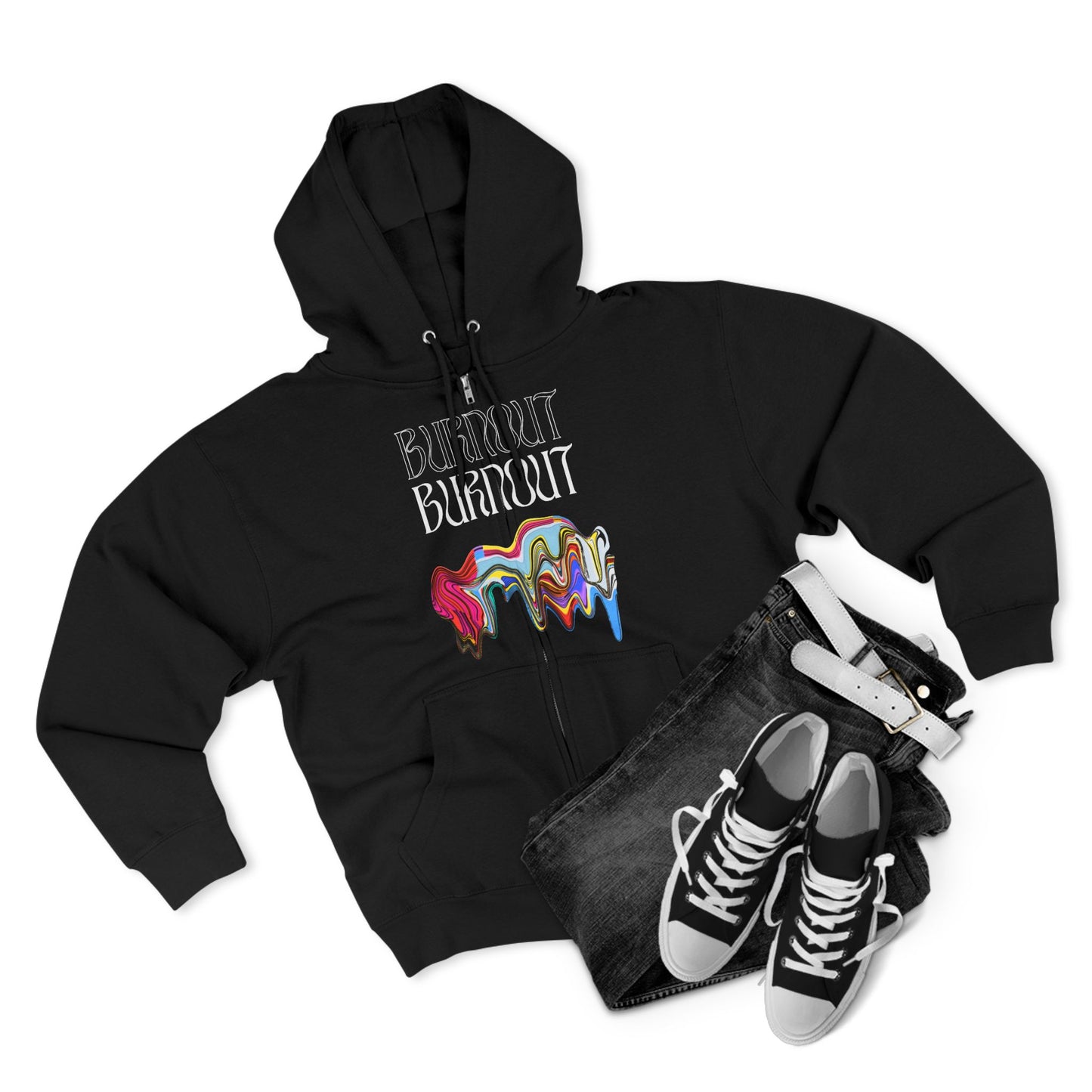 Burnout Zip Hoodie Art of Medicine streetwear 2