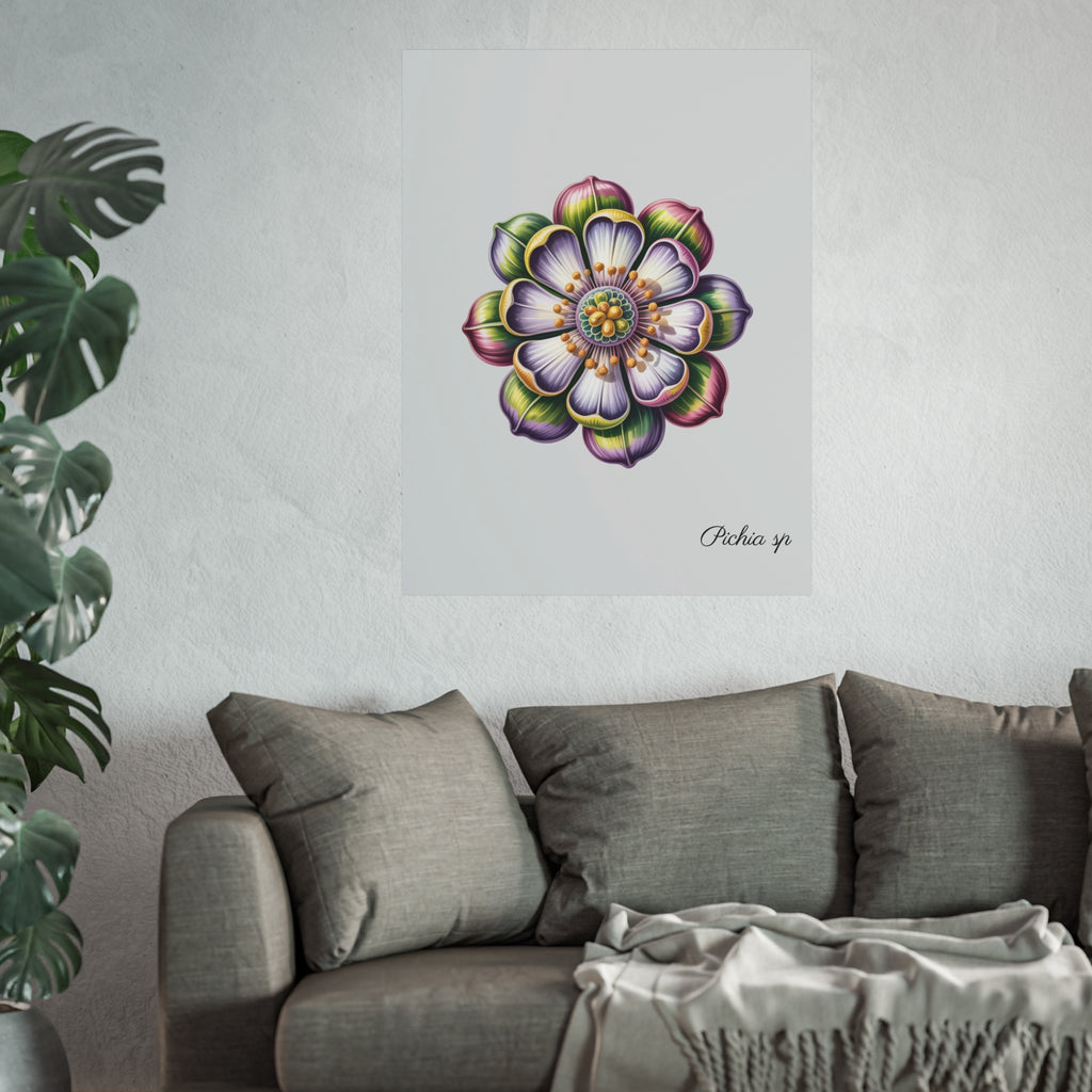 Botanical Pichia Imaginary Microbiology Fine Art Poster