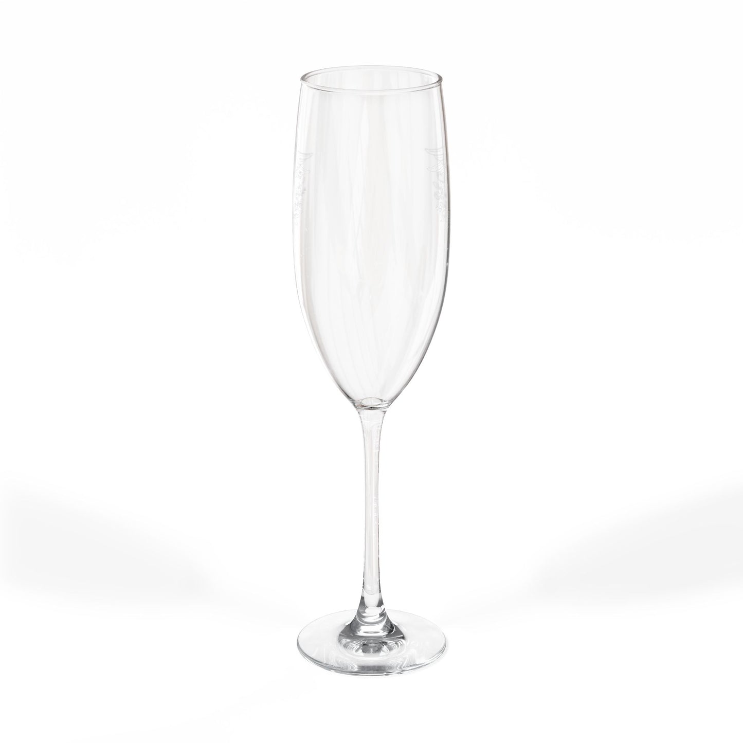 Caduceus  Delicate Engraved 8oz Champagne Flute