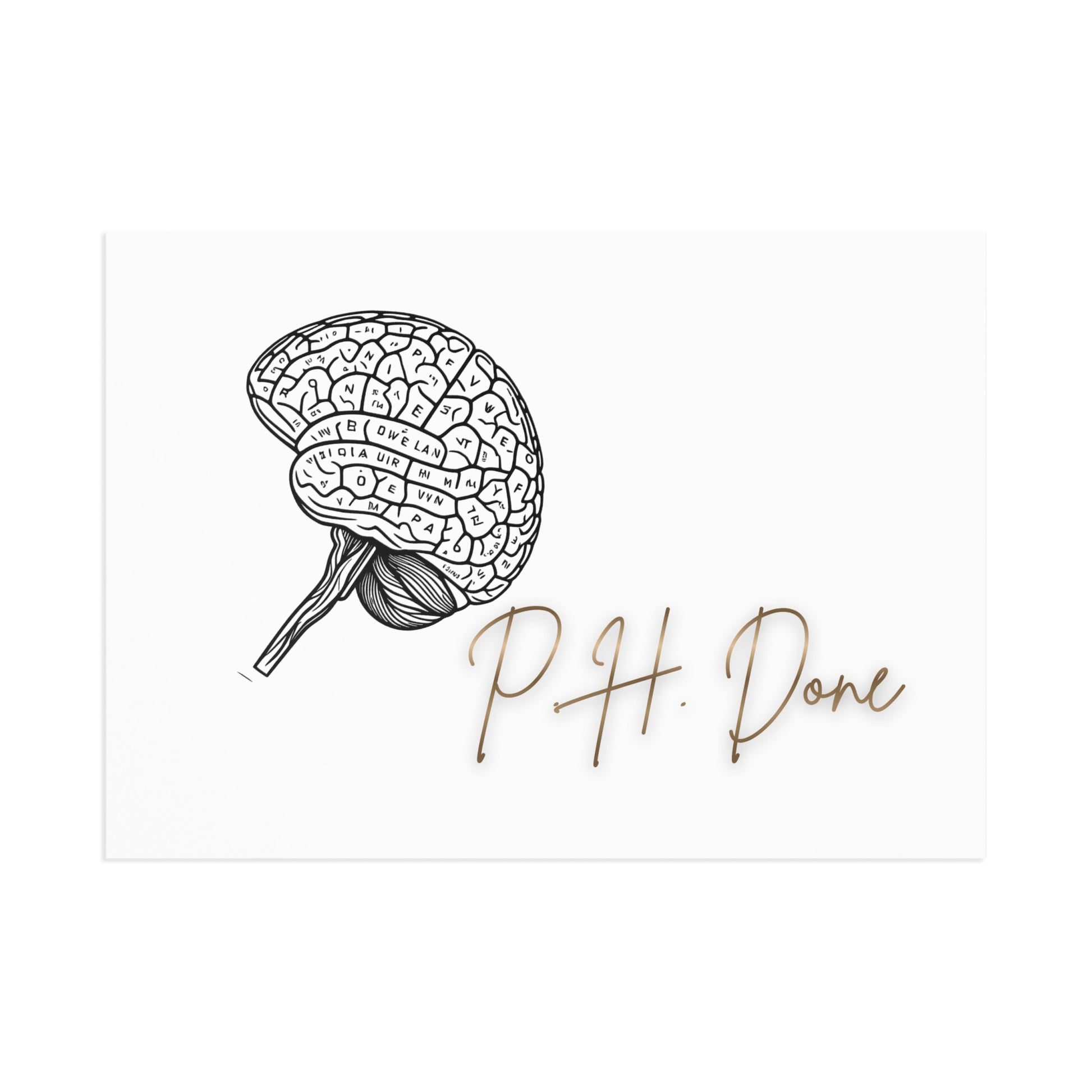 Postcards PH Done Brain Illustration unique medical gift cards