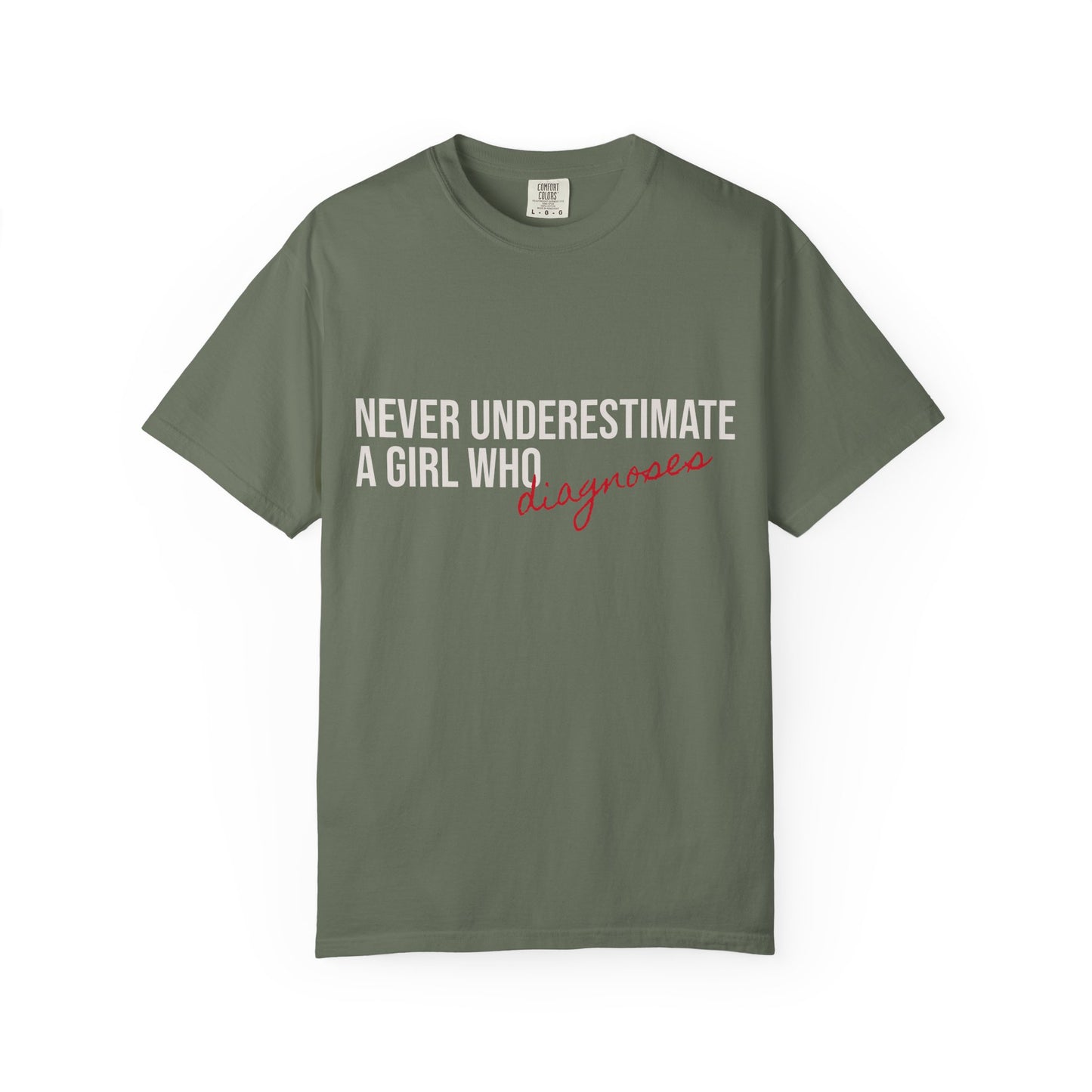 Never Underestimate a Girl Who Diagnoses Tee unique doctor shirt