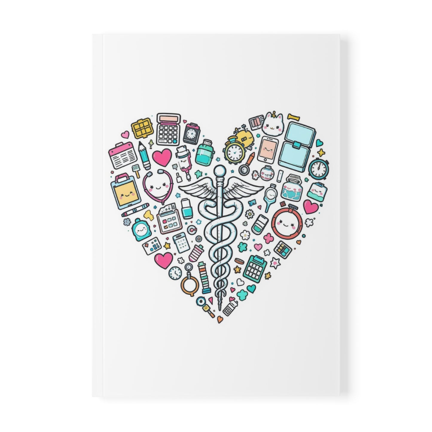 Heart Happy Caduceus Notebook professional medical student journal