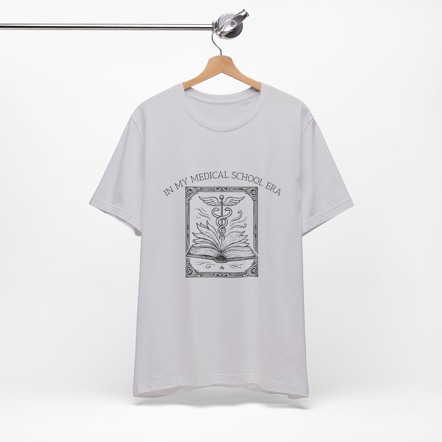 In My Medical School Era Caduceus Book Illustration Tee | Medical Student Shirt - Medical Art Apparel