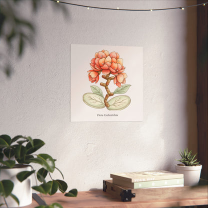 Botanical Escherichia Imaginary Microbiology Fine Art Poster